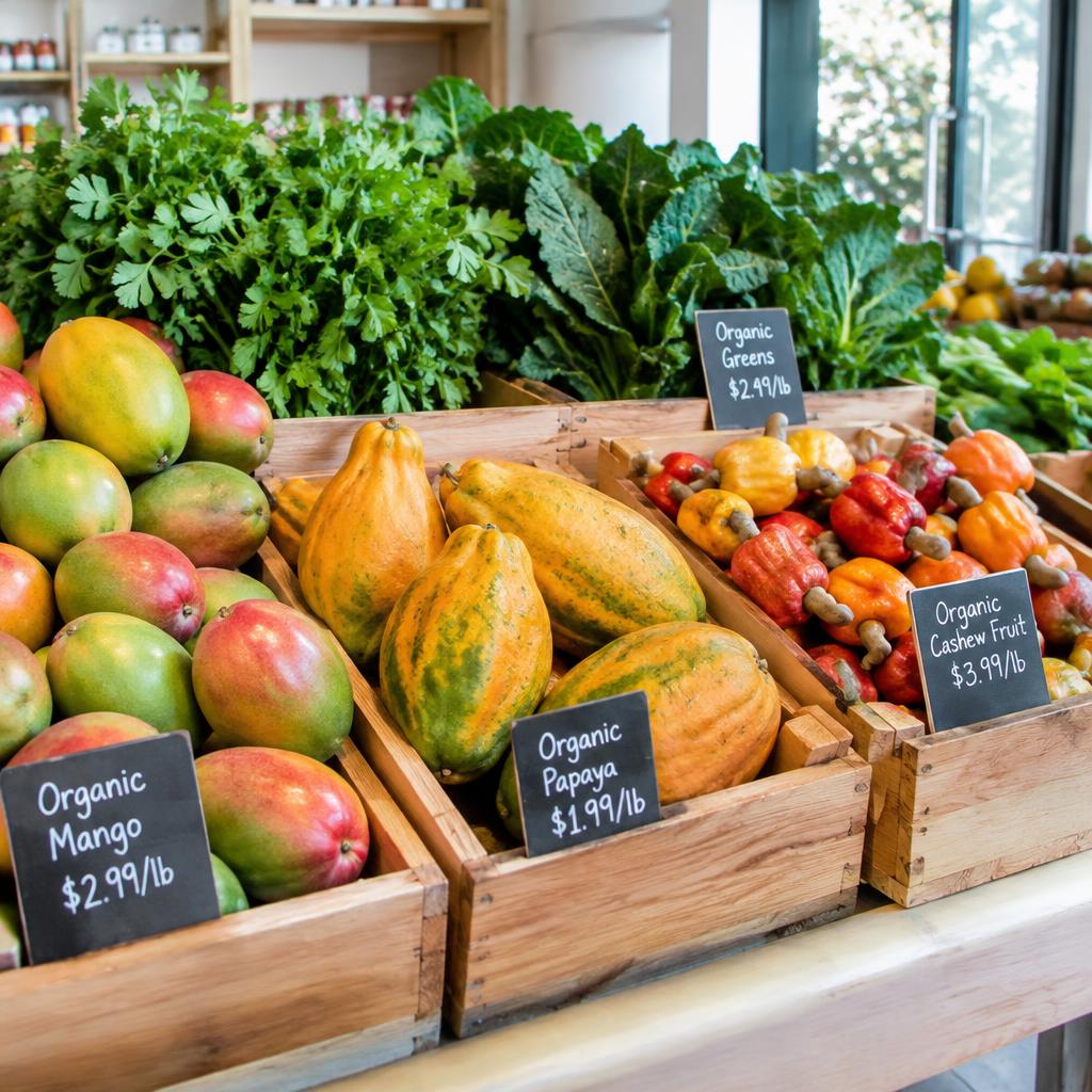 Frutas tropicais orgânicas